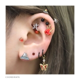 漢字モチーフボディピアス 愛桜忍侍凛鬼無武道鮨 ストレートバーベル | ボディピアス専門店凛RIN | 詳細画像16 