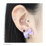 ボディピアス軟骨ピアス リボンサテンリボンバレエコア ストレートバーベル | ボディピアス専門店凛RIN | 詳細画像14 