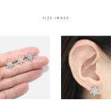 軟骨ピアス 雪の結晶スノークリスタル凛オリジナル冬クリスマス ボディピアス | ボディピアス専門店凛RIN | 詳細画像12 