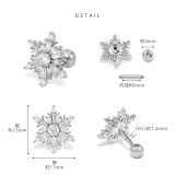 軟骨ピアス 雪の結晶スノークリスタル凛オリジナル冬クリスマス ボディピアス | ボディピアス専門店凛RIN | 詳細画像14 