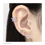 軟骨ピアス 雪の結晶スノークリスタル凛オリジナル冬クリスマス ボディピアス | ボディピアス専門店凛RIN | 詳細画像9 