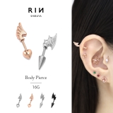軟骨ピアス 天使悪魔エンジェルデビル羽翼ハートキャッチコーン ボディピアス | ボディピアス専門店凛RIN | 詳細画像1 