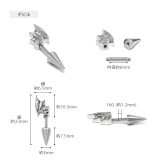 軟骨ピアス 天使悪魔エンジェルデビル羽翼ハートキャッチコーン ボディピアス | ボディピアス専門店凛RIN | 詳細画像14 