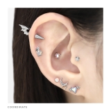 軟骨ピアス 天使悪魔エンジェルデビル羽翼ハートキャッチコーン ボディピアス | ボディピアス専門店凛RIN | 詳細画像8 