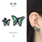 軟骨ピアス 蝶 螺鈿 | ボディピアス専門店凛RIN | 詳細画像1