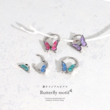 軟骨ピアス 蝶々バタフライ羽ピンクグリーンブルーパープル ボディピアス | ボディピアス専門店凛RIN | 詳細画像2