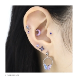 軟骨ピアス 蝶々バタフライ羽ピンクグリーンブルーパープル ボディピアス | ボディピアス専門店凛RIN | 詳細画像9