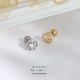 軟骨ピアス 薔薇バラ透かしデザインジュエル上品かわいい花 ボディピアス | ボディピアス専門店凛RIN | 詳細画像2 