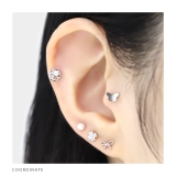 軟骨ピアス 薔薇バラ透かしデザインジュエル上品かわいい花 ボディピアス | ボディピアス専門店凛RIN | 詳細画像5 