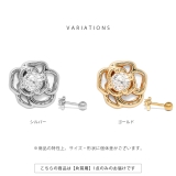 軟骨ピアス 薔薇バラ透かしデザインジュエル上品かわいい花 ボディピアス | ボディピアス専門店凛RIN | 詳細画像8 