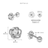 軟骨ピアス 薔薇バラ透かしデザインジュエル上品かわいい花 ボディピアス | ボディピアス専門店凛RIN | 詳細画像9 