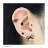 軟骨ピアス デビル悪魔羽翼アクリルクールレッドブラック ボディピアス | ボディピアス専門店凛RIN | 詳細画像5 