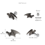 軟骨ピアス デビル悪魔羽翼アクリルクールレッドブラック ボディピアス | ボディピアス専門店凛RIN | 詳細画像9 