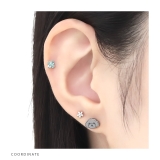 軟骨ピアス 犬ドッグモチーフ顔かわいいオールサージカルステンレスアレルギー対応 … | ボディピアス専門店凛RIN | 詳細画像5 