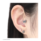 軟骨ピアス 犬ドッグモチーフ顔かわいいオールサージカルステンレスアレルギー対応 … | ボディピアス専門店凛RIN | 詳細画像7 