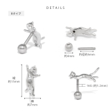 軟骨ピアス のびネコ猫かわいいアンテナヘリックス動物イベント ボディピアス | ボディピアス専門店凛RIN | 詳細画像16 