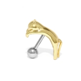 Aタイプ・ゴールド | 軟骨ピアス のびネコ猫かわいいアンテナヘリックス動物イベント ボディピアス | ボディピアス専門店凛RIN