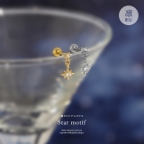 軟骨ピアス 星スタージュエルチャーム付きキュービックジルコニア ボディピアス | ボディピアス専門店凛RIN | 詳細画像2 