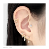 軟骨ピアス 星スタージュエルチャーム付きキュービックジルコニア ボディピアス | ボディピアス専門店凛RIN | 詳細画像5 