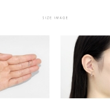 軟骨ピアス 星スタージュエルチャーム付きキュービックジルコニア ボディピアス | ボディピアス専門店凛RIN | 詳細画像7 