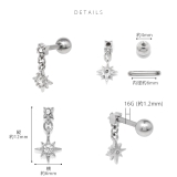 軟骨ピアス 星スタージュエルチャーム付きキュービックジルコニア ボディピアス | ボディピアス専門店凛RIN | 詳細画像9 