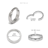 ステンレスピアス ダイヤモンドカットシンプルシャープ ボディピアス | ボディピアス専門店凛RIN | 詳細画像11 