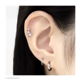 ステンレスピアス ダイヤモンドカットシンプルシャープ ボディピアス | ボディピアス専門店凛RIN | 詳細画像7 