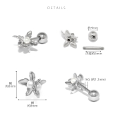 軟骨ピアス 華やか花フラワー上品キレイ系オケージョン ボディピアス | ボディピアス専門店凛RIN | 詳細画像9 