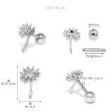 軟骨ピアス たんぽぽタンポポ綿毛花はなフラワーかわいい ボディピアス | ボディピアス専門店凛RIN | 詳細画像9 