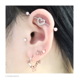 軟骨ピアス リボンりぼんフープシンプルバレエコアキャッチレスキュートかわいい ボ… | ボディピアス専門店凛RIN | 詳細画像5