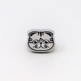フォールデックス | 軟骨ピアス 猫ねこネコキャットフェイスかわいい白黒三毛はちわれ折れ耳 ボディピア… | ボディピアス専門店凛RIN