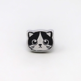 ハチワレ | 軟骨ピアス 猫ねこネコキャットフェイスかわいい白黒三毛はちわれ折れ耳 ボディピア… | ボディピアス専門店凛RIN