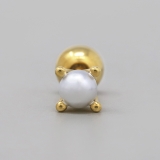 ゴールド | 軟骨ピアス パールシンプル金属アレルギー対応 ボディピアス | ボディピアス専門店凛RIN