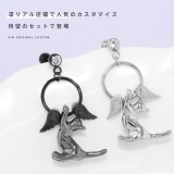 軟骨ピアスカスタムセット 猫エンジェル翼キャット人気 かわいい天使 | ボディピアス専門店凛RIN | 詳細画像2