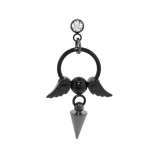 エンジェル・ブラック | 軟骨ピアスカスタムセット エンジェルデビル天使悪魔 カスタムピアス可愛い人気 | ボディピアス専門店凛RIN