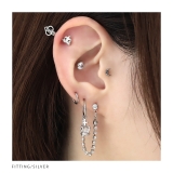 軟骨ピアスカスタムセット 王冠クラウンチェーン | ボディピアス専門店凛RIN | 詳細画像5