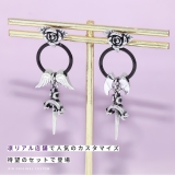 軟骨ピアスカスタムセット 薔薇バラ エンジェルデビル羽 | ボディピアス専門店凛RIN | 詳細画像2 