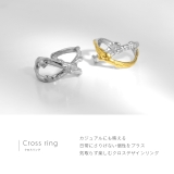 指輪リング クロスリングクロスモチーフシルバーバイカラースタイリッシュ オープン… | ボディピアス専門店凛RIN | 詳細画像2 