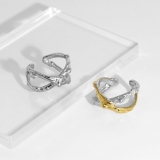 指輪リング クロスリングクロスモチーフシルバーバイカラースタイリッシュ オープン… | ボディピアス専門店凛RIN | 詳細画像5 