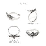 指輪 リング 昆虫虫蝶蜂蛾ドクロシルバーかっこいいスタイリッシュユニセックス | ボディピアス専門店凛RIN | 詳細画像12