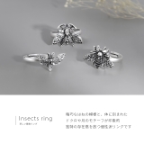 指輪 リング 昆虫虫蝶蜂蛾ドクロシルバーかっこいいスタイリッシュユニセックス | ボディピアス専門店凛RIN | 詳細画像2
