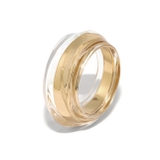 ゴールド | 指輪リング アクリル透明シルバーゴールド金属アレルギー ファッションリング | ボディピアス専門店凛RIN