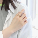 指輪リング キレイシンプルクロス 華奢サイズ調整オープン16金コーテイング | ボディピアス専門店凛RIN | 詳細画像5 