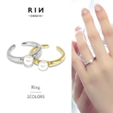 指輪リングシンプル パール一粒大人可愛い上品 オープンリング | ボディピアス専門店凛RIN | 詳細画像1 