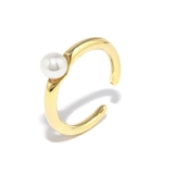 ゴールド | 指輪リングシンプル パール一粒大人可愛い上品 オープンリング | ボディピアス専門店凛RIN