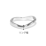 指輪リング キレイシンプルV字デザイン 18金ロジウムコーティング | ボディピアス専門店凛RIN | 詳細画像11