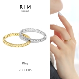 指輪リング エレガントキュービックジルコニア 18金ロジウムコーティングかわいい | ボディピアス専門店凛RIN | 詳細画像1 