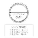 指輪リング エレガントキュービックジルコニア 18金ロジウムコーティングかわいい | ボディピアス専門店凛RIN | 詳細画像9 