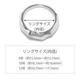 指輪リングシンプル 18金 アートゴツゴツ溶け岩肌模様 | ボディピアス専門店凛RIN | 詳細画像9 