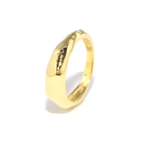 ゴールド | 指輪リングシンプル 18金 アートゴツゴツ溶け岩肌模様 | ボディピアス専門店凛RIN